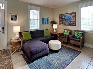 Condo, Multiple Beds, Balcony, Garden View (#142 - No Pets) | Living area | 42-inch flat-screen TV with digital channels - Bungalows at Seagrove by Southern Vacation Rentals (Santa Rosa Beach)