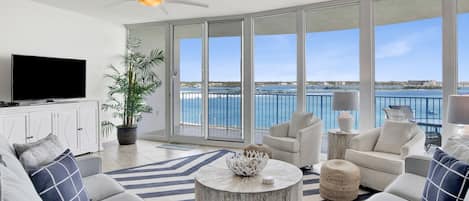 Condo, Multiple Beds, Balcony (#C504 - No Pets Allowed) | Living area | 42-inch flat-screen TV with digital channels