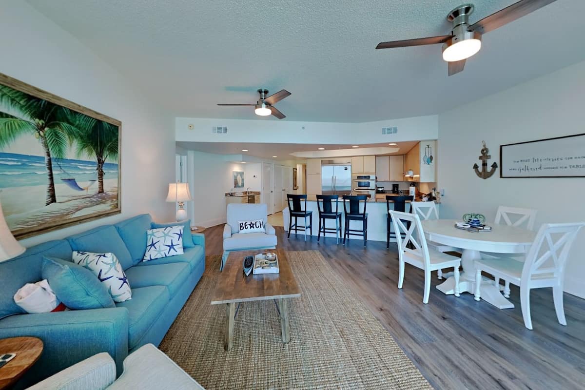 Condo (#B1108 - No Pets) | Living area | 42-inch flat-screen TV with digital channels