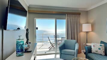 Condo, Multiple Beds, Balcony, Ocean View (#1005 - No Pets) | Living area | 42-inch flat-screen TV with digital channels