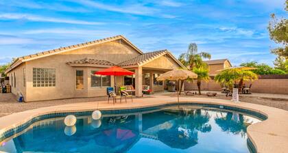 Relaxing Chandler Pool Escape with Game Room and Office! Discount!