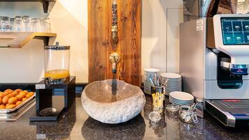 Daily self-serve breakfast (CHF 15.00 per person)