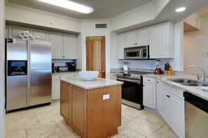 Condo, Multiple Beds, Balcony (#207 - No Pets) | Private kitchen | Fridge, microwave, oven, stovetop