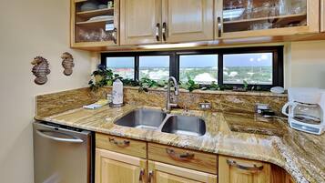 Condo, Multiple Beds, Balcony, Ocean View (#464 - No Pets) | Private kitchen | Fridge, microwave, oven, stovetop