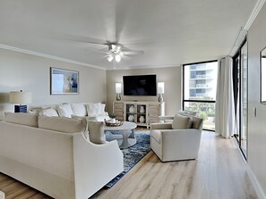 Condo, Multiple Beds, Balcony, Ocean View (#225 - No Pets) | Living area - Mainsail by Southern Vacation Rentals (Miramar Beach)