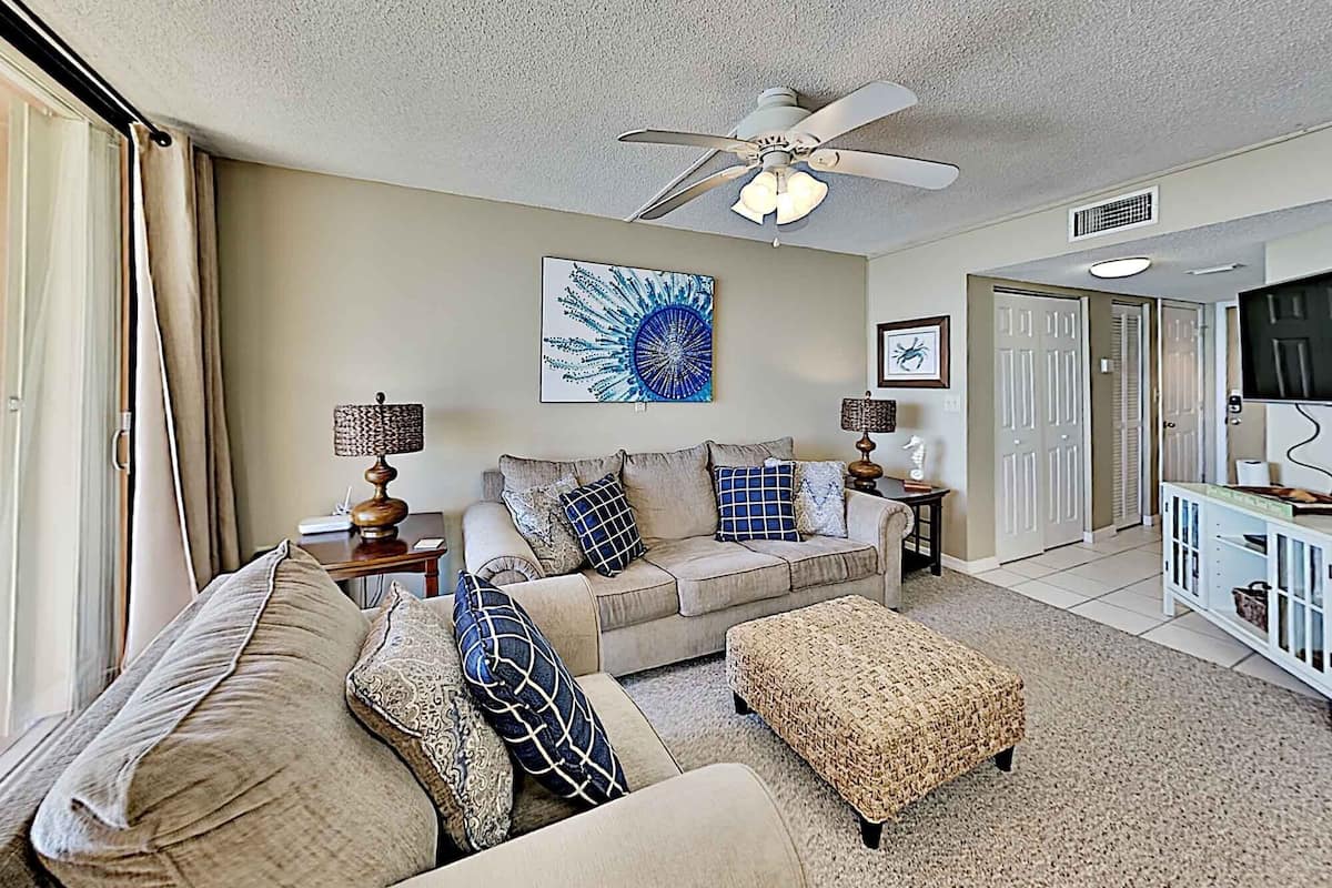 Condo, 1 King Bed with Sofa bed, Balcony, Ocean View (#302 - No Pets Allowed) | Living area | TV