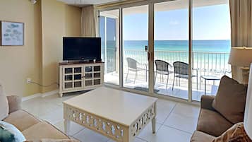 Condo, Multiple Beds, Balcony, Ocean View (#607 - No Pets) | Living area | 42-inch flat-screen TV with digital channels, TV
