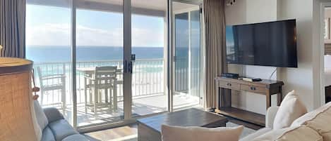 Condo, Multiple Beds, Balcony, Ocean View (#703 - No Pets) | Living area | 42-inch flat-screen TV with digital channels, TV