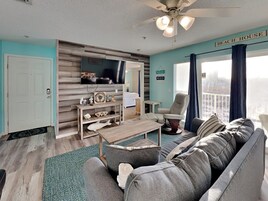 Condo, Multiple Beds, Balcony (#224 - No Pets) | Living area | TV