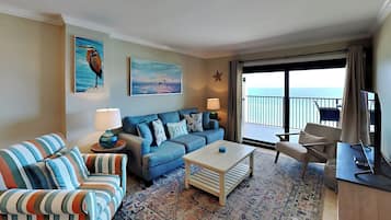 Condo, Multiple Beds, Balcony, Ocean View (#703 - No Pets) | Living area