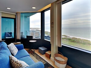 Condo, Multiple Beds, Balcony, Pool View (#113 - No Pets) | Living area | Flat-screen TV, MP3 dock - Palm Beach Club by Southern Vacation Rentals (Pensacola Beach)