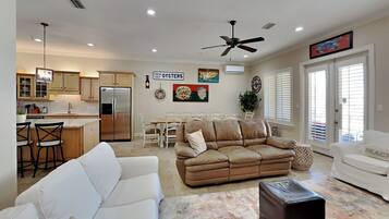 Condo, Multiple Beds, Balcony, Garden View (#H6 - No Pets) | Living area | 40-inch TV with digital channels