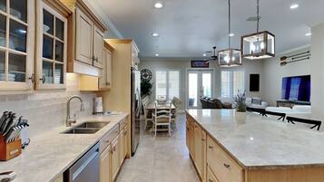 Condo, Multiple Beds, Balcony, Garden View (#H6 - No Pets) | Private kitchen | Fridge, microwave, oven, stovetop