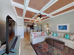 Condo, Multiple Beds, Balcony, Ocean View (#707 - No Pets) | Living area | 42-inch flat-screen TV with digital channels - Sans Souci by Southern Vacation Rentals (Pensacola Beach)