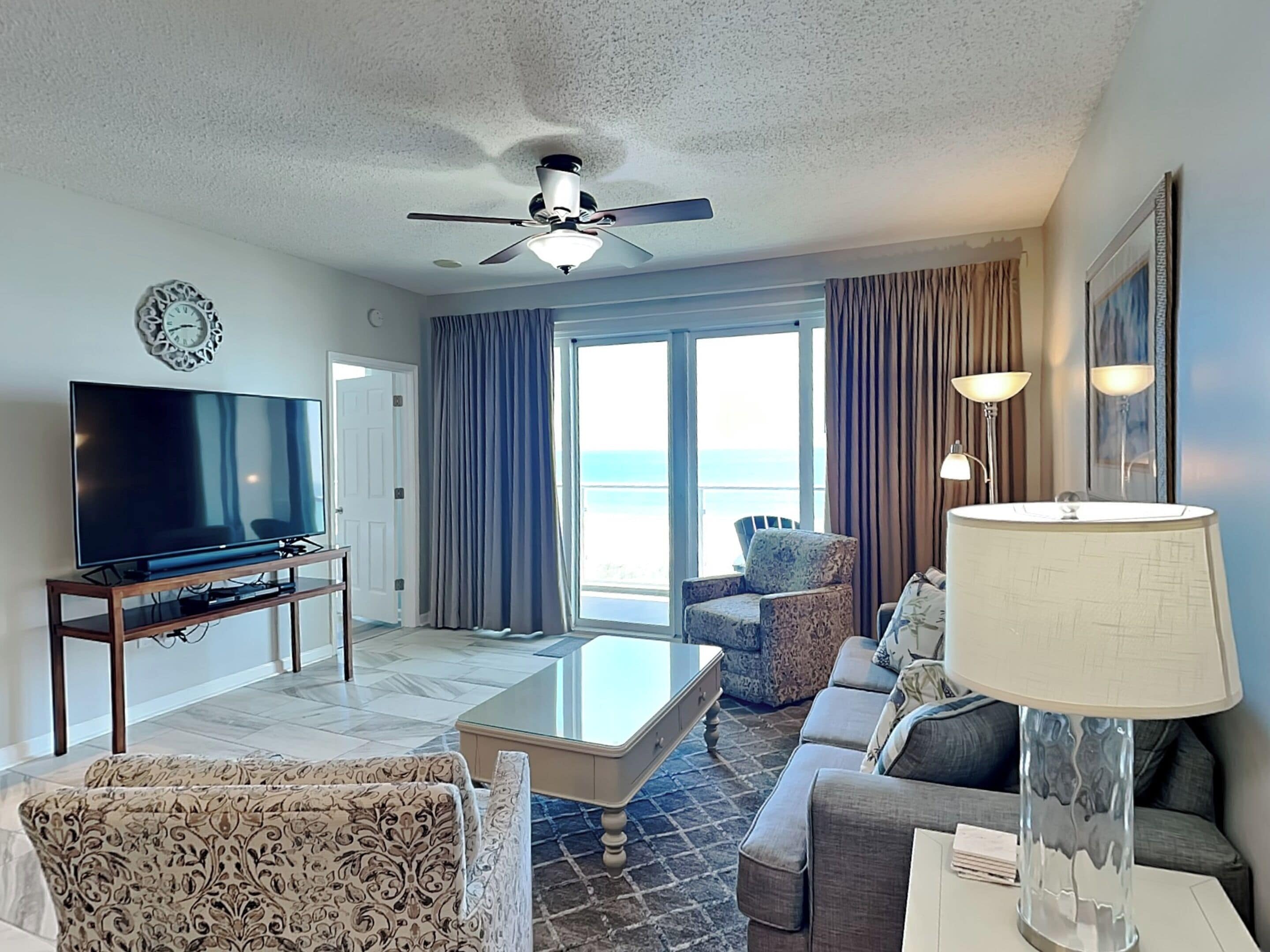 Condo, Multiple Beds, Balcony, Ocean View (#302 - No Pets) | Living area | 42-inch flat-screen TV with cable channels