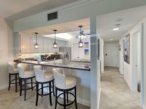 Condo, Multiple Beds, Patio (#102E - No Pets) | Private kitchen | Coffee/tea maker - Shipwatch Surf & Yacht by Southern Vacation Rentals (Pensacola)