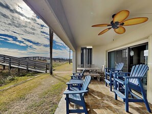 Condo, Multiple Beds, Kitchen, Ocean View (#104A - No Pets) | Outdoor dining
