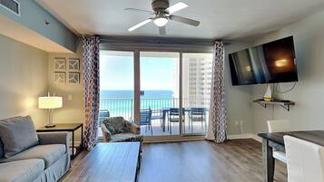 Condo, Multiple Beds, Balcony, Ocean View (#1319 - No Pets Allowed) | Living area | 40-inch flat-screen TV with digital channels, TV