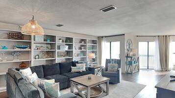 Condo, Multiple Beds, Balcony, Ocean View (#2 - No Pets) | Living area | 42-inch flat-screen TV with digital channels