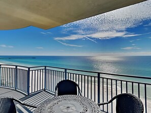 Condo, Multiple Beds, Balcony, Ocean View (#907C - No Pets) | Outdoor dining - Sterling Breeze by Resort Collection (Panama City Beach)