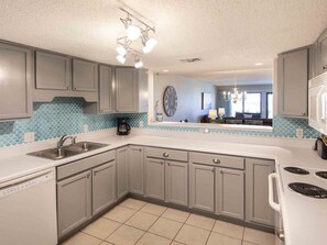 Condo, Multiple Beds, Balcony, Ocean View (#105 - No Pets) | Private kitchen - Surf Dweller by Southern Vacation Rentals (Fort Walton Beach)