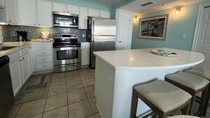 Coffee/tea maker, fridge, microwave, oven - Canal Front Condo "Shore Thang" (Mexico Beach)