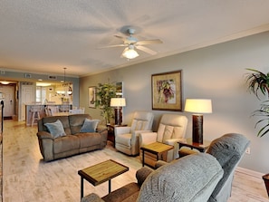 Condo, Multiple Beds, Balcony, Ocean View (#602 - No Pets Allowed) | Living area