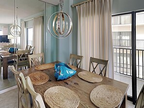 Condo, Multiple Beds, Balcony, Ocean View (#411 - No Pets) | Dining - The Palms of Orange Beach by Southern Vacation Rentals (Orange Beach)