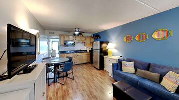 Condo, 1 Queen Bed with Sofa bed, Balcony, Ocean View (#9 - No Pets) | Living area