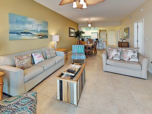 Condo, Multiple Beds, Balcony, Ocean View (#902 - No Pets) | Living area