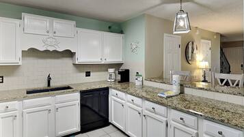 Condo, Multiple Beds, Balcony, Pool View (#5 - No Pets) | Private kitchen | Fridge, microwave, oven, stovetop