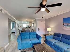Condo, Multiple Beds, Balcony (#D3 - No Pets) | Living area - Villas on the Gulf Breeze by Southern Vacation Rentals (Pensacola Beach)