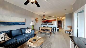 Condo, Multiple Beds, Kitchen, Garden View (#263A - No Pets) | Living area | 40-inch TV with digital channels