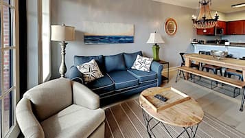 Condo, Multiple Beds, Kitchen, Garden View (#263A - No Pets) | Living area | 40-inch TV with digital channels