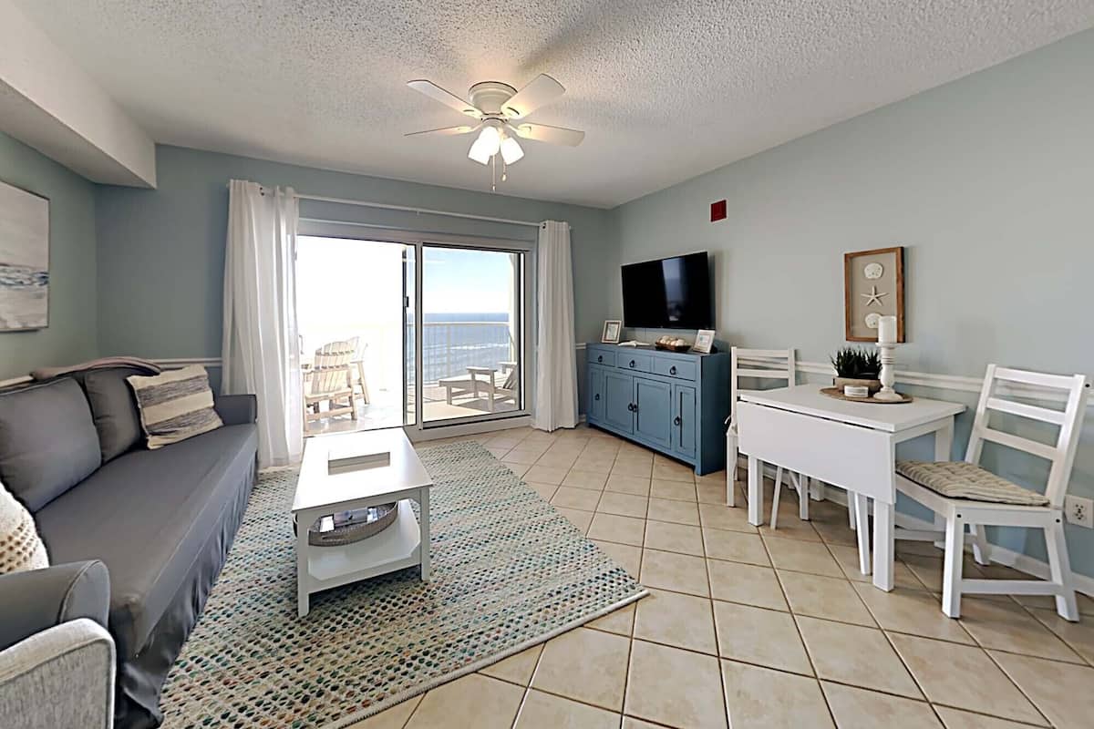 Condo, Multiple Beds, Balcony, Ocean View (#702 - No Pets Allowed) | Living area | TV