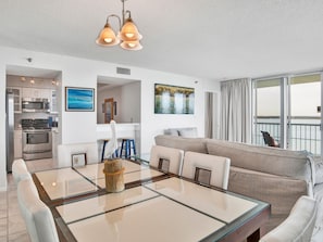 Condo, Multiple Beds, Balcony, Ocean View (#11E - No Pets) | Living area | TV