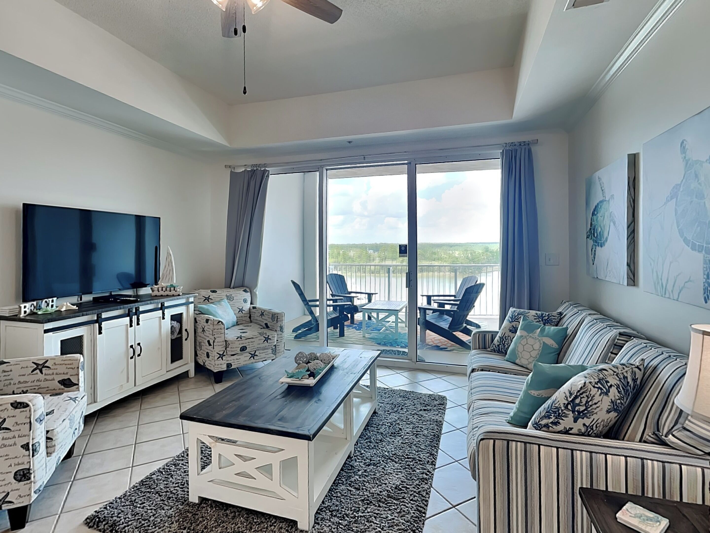 Condo, Multiple Beds, Balcony (Wharf #511 - No Pets Allowed) | Living area | 42-inch flat-screen TV with digital channels