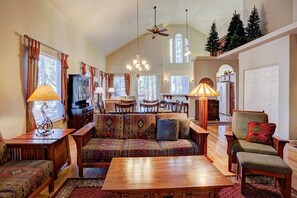 TV, fireplace, DVD player