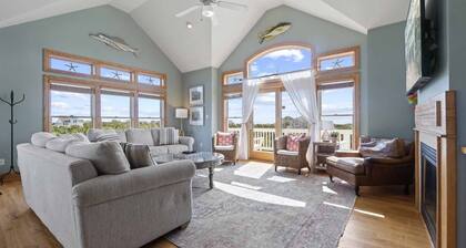 Soundside Dog Friendly Home w/ Private Pool, Hot Tub, Elevator, and Game Room