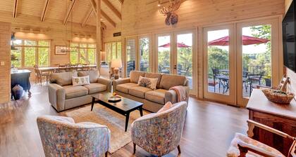 Beautiful home with mountain and river views.