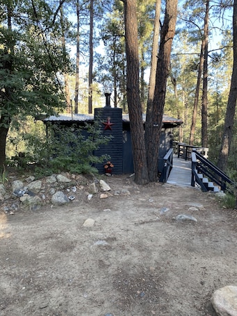Property grounds. Pine Country Cabin -walking distance to town!