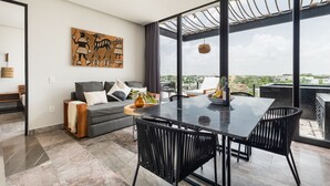 Living room - Luxury 1 Bedroom Penthouse by Iik Tulum (Tulum)