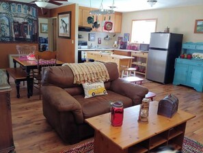 TV, fireplace, DVD player