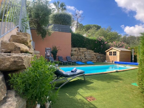 Piscine extérieure, piscine chauffée