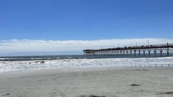 Beach nearby, sun loungers