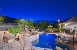 Outdoor pool, a heated pool