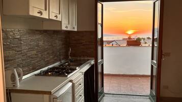 Fridge, microwave, coffee/tea maker, freezer