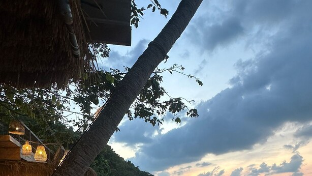 Gần bãi biển, cát trắng 