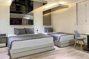 Kahden hengen premium-huone (kaksi sänkyä) | Ylelliset vuodevaatteet, untuvapeitot, memory foam -patjalliset sängyt