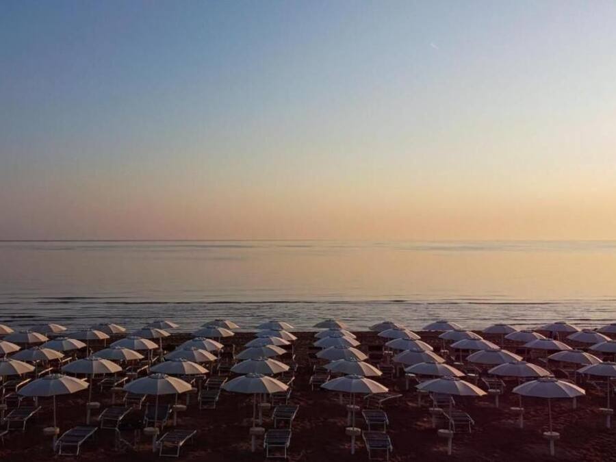 Sun-loungers, beach umbrellas